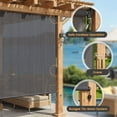thumbnail image 6 of Vicllax 4'Wx6'H Outdoor Roller Shades Blinds for Patio Porch Crank Operation Sun Blocking, Grey, 6 of 10