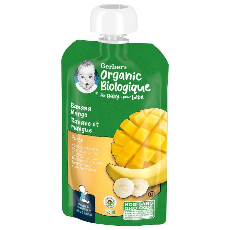 GERBER Organic Purée, Banana Mango, Baby Food