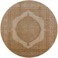 thumbnail image 1 of Ahgly Company Machine Washable Indoor Round Industrial Modern Light Copper Gold Area Rugs, 4' Round, 1 of 7