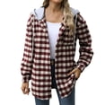 thumbnail image 2 of LOVZFMLL Vestes pour Femmes Décontractées Col Rond Uni Poche Ourlet Fendu T-shirt Ample Manteau, 2 of 7