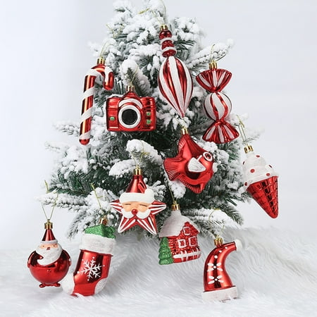 

Tuelaly 1 Pair Christmas Decorations Festive Decorative Delightful Xmas Tree Cane Hanging Pendant for Party