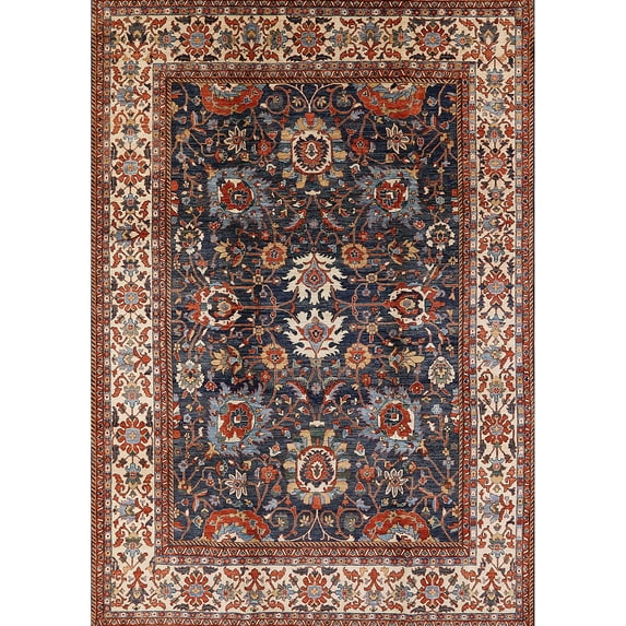 Ahgly Company Indoor Rectangle Mid-Century Modern Camel Brown Oriental Area Rugs, Swatch Sample
