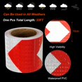 thumbnail image 3 of Unique Bargains Reflective Tape, 4'x33FT Waterproof High Visibility Warning Tape, Red-white, 3 of 6