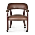 thumbnail image 2 of Steve Silver Company Tournament Captains Chair with Casters in Brown, 2 of 6