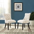 thumbnail image 5 of Side Dining Chair, Rivet Nailhead, Set of 2, Beige, Fabric, Kitchen Cafe Bistro Hospitality Restaurant, Modern Contemporary HB33136, 5 of 5