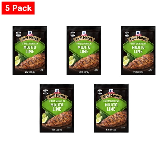 McCormick Grill Mates Mojito Lime Marinade Mix 1.06 oz - 5 Pack
