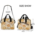 thumbnail image 3 of Lunch Bag Portable Crossbody Meal Bag Cooler Bag Insulated Lunch Bag Food Bag Handheld & Crossbody Design Yellow Roses Seamless, 3 of 6