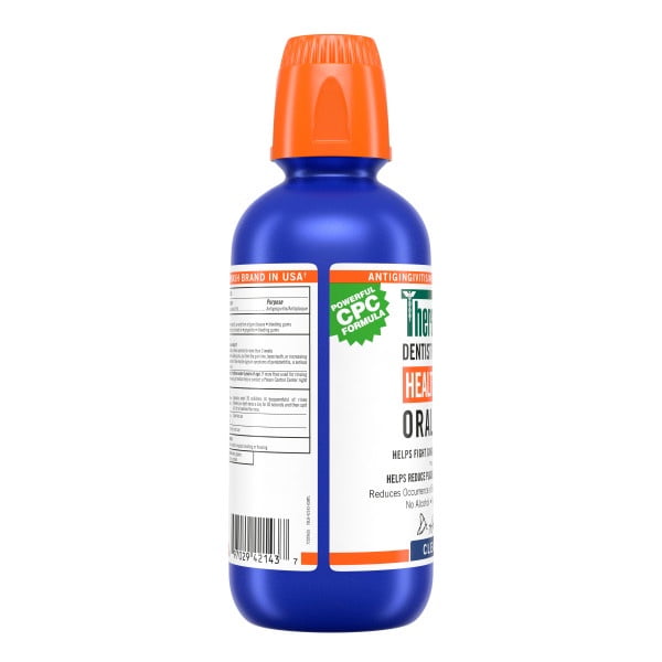 4 Pack - TheraBreath Healthy Gums Mouthwash, Antigingivitis Oral Rinse, Clean Mint, 16 fl oz