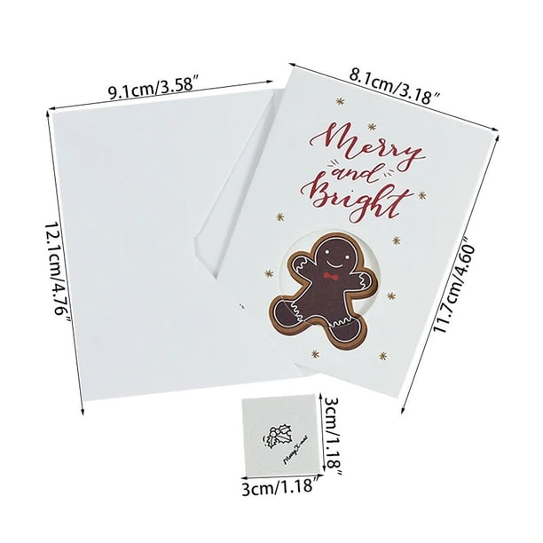 Tarjetas de Felicitación de bendición de Navidad, etiqueta adhesiva de sellado de sobre, tarjeta de regalo postal de Año Nuevo, suministros de fiesta de Navidad, Natal Noel, 3 piezas