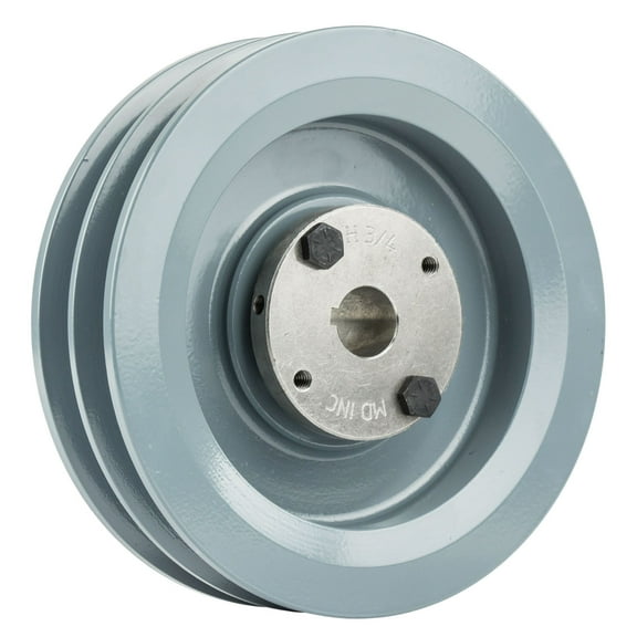 Masterdrive Cast Iron 6.25" Dual Groove Pulley Belt B Section 5L with 3/4" Sheave Bushing 2BK65H