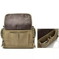 thumbnail image 3 of Guardurnaity Bolso bandolera de lona con compartimentos espaciosos para viajeros y profesionales. Maletín. Bolsas de mensajero y de hombro negro, 3 of 6