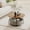 Rustic Brown Coffee Table, variant on Manora Round End Table Small Side Table for Living Room Bedroom Corner Table Drink Table, Red Brown Oak Finish
