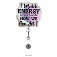 thumbnail image 1 of Retractable Glitter Badge Reel Sparkling Pull Tab Accessory Acrylic Badge Holder Reusable ID Card Holder With Clip For Work School Events Parties And More Apartment Christmas Decorations Set, 1 of 3