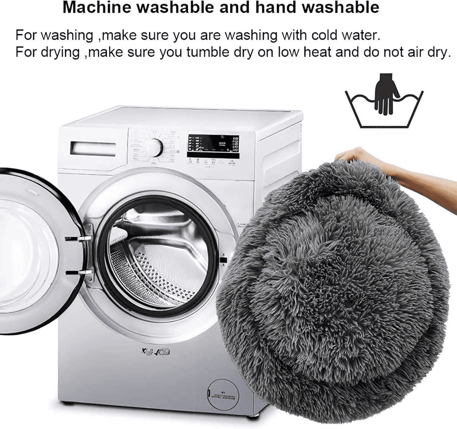 Nisrada Dog Bed for Medium Large Dogs, 36 inch Washable Round Cozy Soft Pet Bed