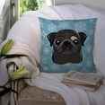 thumbnail image 3 of Winter Snowflake Dog Face Design Fabric Decorative Pillow, 3 of 4