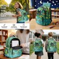 thumbnail image 3 of Xoenoiee Cat Lotus Leaves Print 4 Pcs Kids Backpack Set with Lunch Box Pencil Case Water Bottle Carrier Bag, Lightweight Preschool Knapsack for Girls Elementary Bookbag Schoolbag, 3 of 7