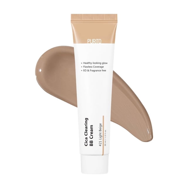 Crema BB PURITO Cica Clearing #21, beige claro, 30 ml, vegana