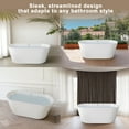 thumbnail image 5 of 55" Acrylic Freestanding Bathtub – Soaking Tub, Glossy White, Toe-Tap Drain, cUPC Certified, 5 of 5