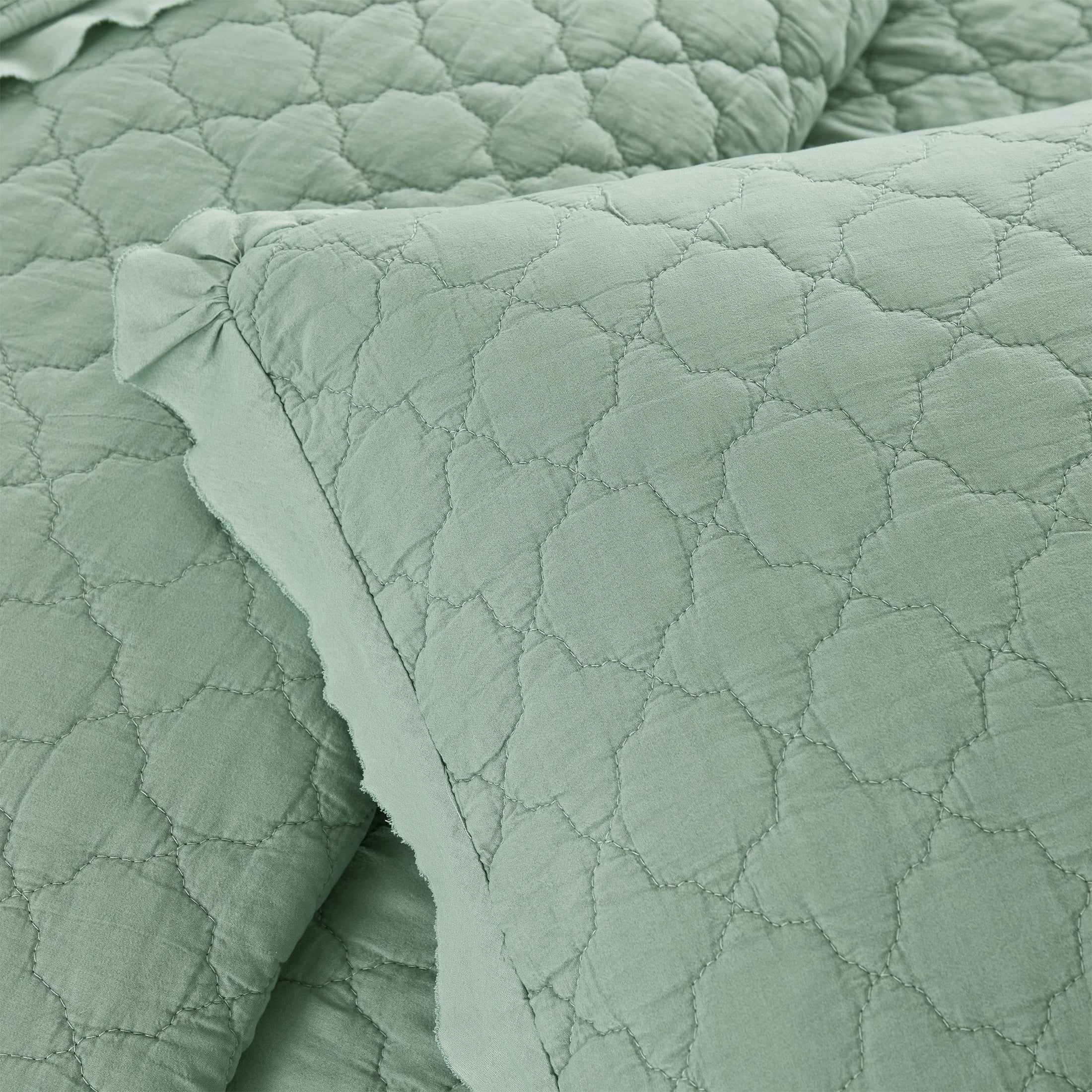 My Texas House Penelope Iceberg Green Adult 3-Piece Quilt Set, King