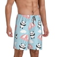 thumbnail image 2 of Gaeub Cute Panda Flying in the Sky Printed Men's Short Pajama Pants, Lightweight Lounge & Sleep Bottoms Keep You Cool - XX-Large, 2 of 9