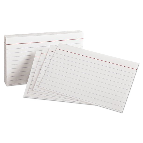 Office Impressions Ruled Index Cards, 4 x 6, White, 100/Pack OFF82077