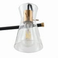 thumbnail image 7 of Aiwen 4-Light Vanity Lights with Clear Glass Cone Shades, 30.3 inches Black Finish Wall Lights fot Bathroom, Living Room, 7 of 7