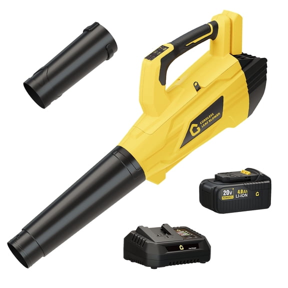 Gaderth Brushless Cordless Leaf Blower, 750CFM & 250MPH, Electric Leaf Blower 4.0Ah Battery & Charger, 20V Blowers Cordless, Lightweight Battery Blowers