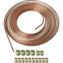 Genrics 3/16 OD 25 Foot Coil Roll all Size Fittings Brake Line Tubing Kit Copper Nickel