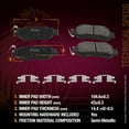 thumbnail image 2 of Metrix Premium Chassis Parts - Rear Semi-Metallic Disc Brake Pad Set D1624 Fits 2013-2015 Mazda CX-5, 2016-2018 Mazda CX-3, Made in Europe, 2 of 9