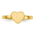 thumbnail image 4 of Real 14kt Yellow Gold 6.5x7.5mm Open Back Heart Signet Ring Size: 6; for Adults and Teens; for Women and Men, 4 of 5