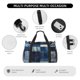 thumbnail image 4 of Easygdp Indigo Patchwork Quilt Bolsa de Gimnasio, Bolsa de Viaje Duffel, Bolsa de Fin de Semana con Compartimentos, Bolsa de Mano para Noche, 4 of 7