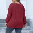 thumbnail image 3 of MeetoTime Plus Size Sweaters for Women V Neck Long Sleeve Knit Sweater Casual Fall Sweaters Soft Pullover Tops, 3 of 3