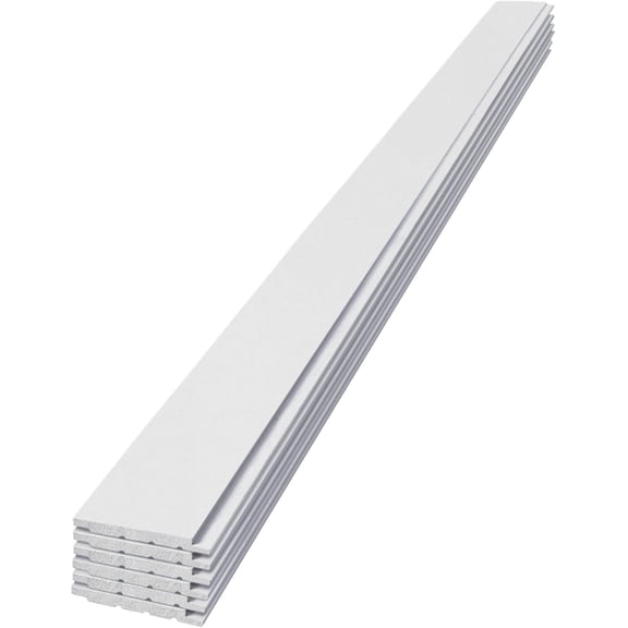 Edge 1 in. x 6 in. x 6 ft. Timeless Smooth Nickel Gap Shiplap (Farmhouse White) (6-Pack)