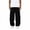 #342Black, variant on Mens Wide Leg Cargo Baggy Sweatpants Casual Solid Color Wide Leg Pants with Adjustable Ankle Drawstring