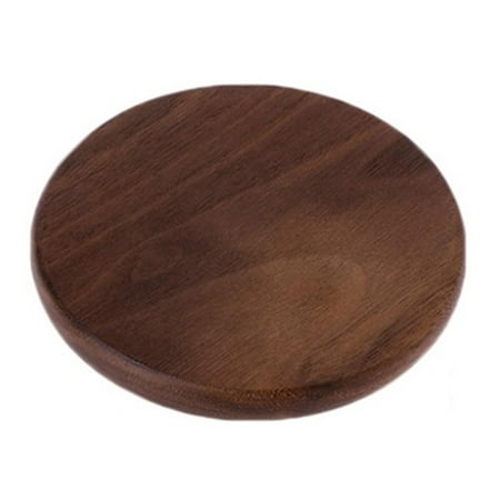 

Promotion Clearance Retro Beech Black Walnut Wood Coaster Insulation Cup Mat Household Square Round Coaster Home Decor