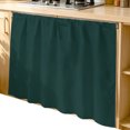 thumbnail image 2 of Pure Dark Green Cabinet Curtain 35"Wx35"L, Dustproof Under Sink Skirt with Self Adhesive Tape, Simple Solid Color Cabinet Curtain Cover for Kitchen Sink, Bathroom Vanity, Laundry Room, 2 of 9