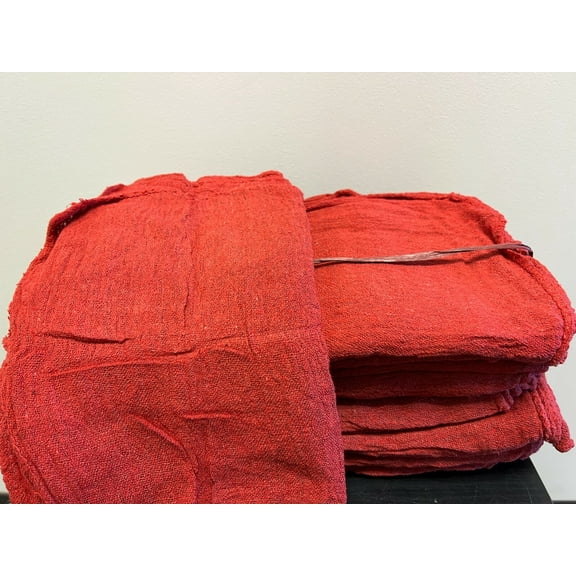 1000 PIECES NEW RED INDUSTRIAL SHOP RAGS CLEANING TOWELS 14x14 inches