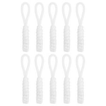 Zipper Pull Replacement [10PCS] - Woven Paracord Pull Tab Extender Use for Backpack & Jacket - [White]