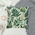 thumbnail image 2 of COMIO Green Tropical Palm Leaves Throw Pillow Covers Tropical Leaves Decoration Leaves Throw Pillow Covers for Sofa Couch Home Decoration, 2 of 5
