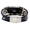 thumbnail image 1 of Mi Band 7 Bracelet en Cuir Rétro Métal Snap Montre Intelligente, 1 of 8