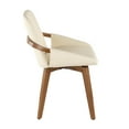 thumbnail image 2 of Cosmo Mid-Century Chair in Walnut and Cream Faux Leather by LumiSource, 2 of 8