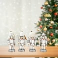 thumbnail image 6 of Kokiya Wooden Nutcracker Christmas Nutcracker Ornament 10cm Collectibles Puppet Mini Figure for Weddings Indoor Party Favors White Argent, 6 of 9
