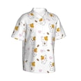 thumbnail image 2 of Hawaiian Shirt For Men, Cartoon Cute Hamster Love Mens Button Down Short Sleeve Shirt, Summer Beach Shirts For Men, 2 of 2