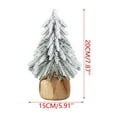 thumbnail image 3 of YOHAVEN Mini Artificial Flocked Snow Pines Christmas Tree 9" Tabletop Decor for Desk Mantel Fireplace Holiday Decorations Home Christmas Decor Indoor Xmas Seasonal Decor, 3 of 9