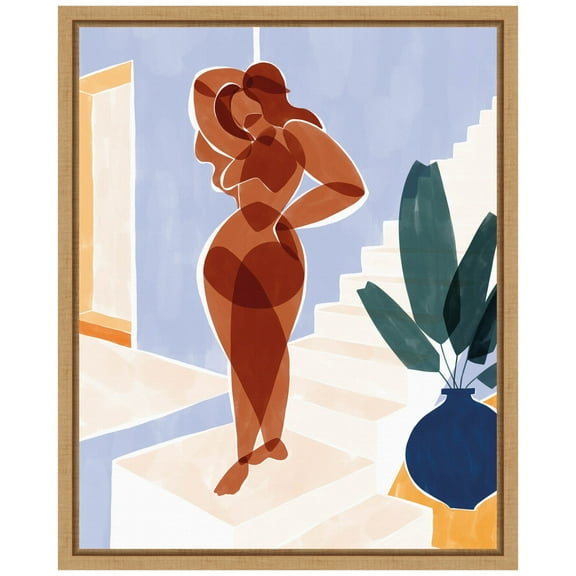 Amanti Art Terracotta Woman Framed Canvas Wall Art Print