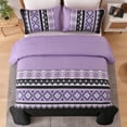 thumbnail image 4 of Juego de edredón WONGS BEDDING, color morado, tamaño queen con 2 fundas de almohada, 4 of 5