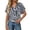 Marine, variante sur GPOECD Chemises pour Femmes Coupe Ample Manches Courtes Blouse Décontractée à Rayures Col en V avec Poche Haut pour Femmes Style Décontracté Hauts Décontractés pour Femmes Bleu Marine,G