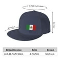 thumbnail image 4 of DouZhe Flat Brim Cap Snapback Hat, Mexican Mexico Flag Prints Adjustable Blue Adult Baseball Cap, 4 of 7