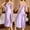 Purple, variant on Voncos Satin Slip Nightgown Women - V-Neck Lace Trim & Side Slit Sleep Dress- Timeless Elegant Sleepwear for Lounging Pink S