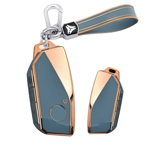 Key Fob Cover for BMW 7 Series 760i X7 IX i7 XM 2023 Key Case Cover for BMW 7 Accessories with Keychains Smart Remote Auto Key -TPU Keychain